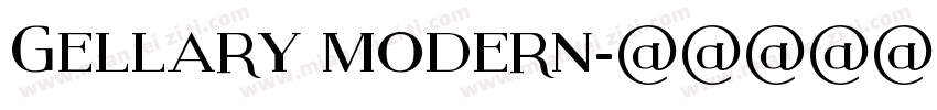 Gellary modern字体转换